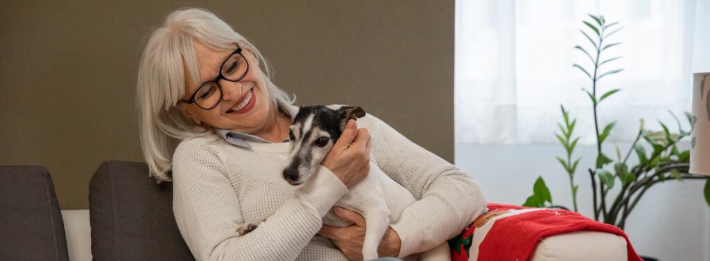 Person Holding a Small Dog