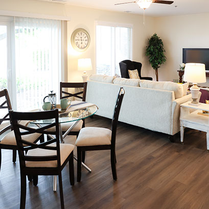 furnished living room