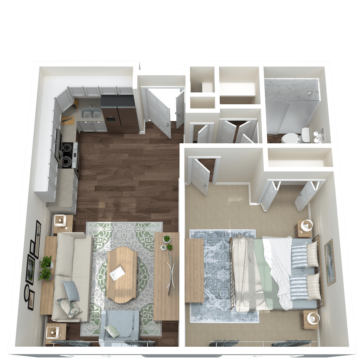 Independent Living floor plan Red Maple 3D model
