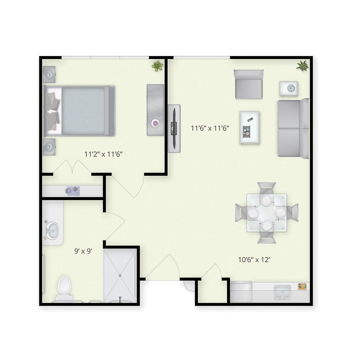 Sugar Maple - B floor plan for assisted living