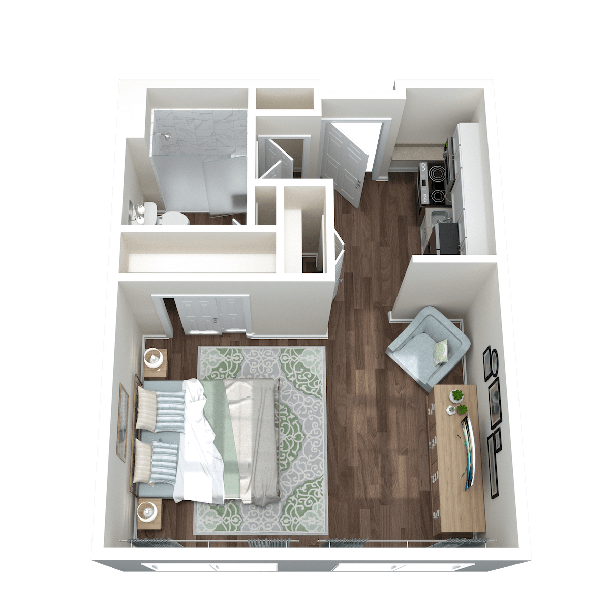 Independent Living floor plan Willow 3D model