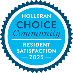 Holleran Choice Community Resident Satisfaction 2025 badge